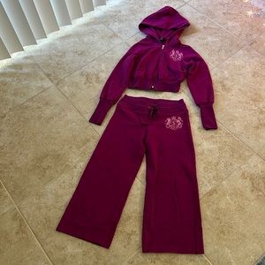 BeBe jumpsuit set. Crop hoodie, Crop pants